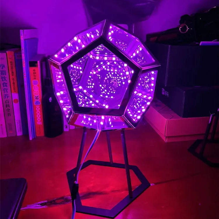 HoneyFly LED Dodecahedron Light 5V 5W Color Changing Creative Dazzling Atmosphere Lamp USB Remote Control Bar Disco