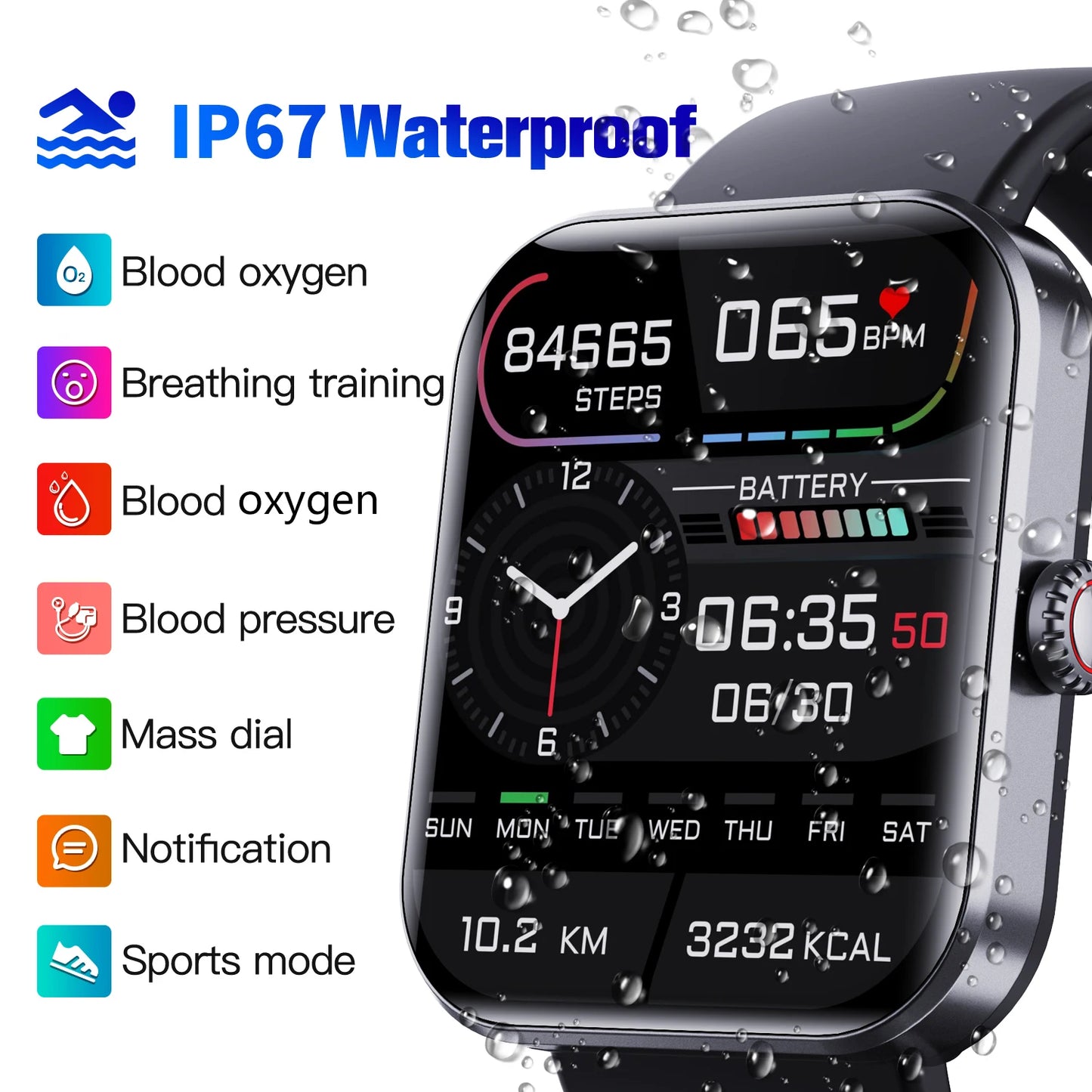 Wholesale Hot Sale Fashion Ladies Outdoor Sport Smart Watch Relogio Smartwatch for Men and Women
