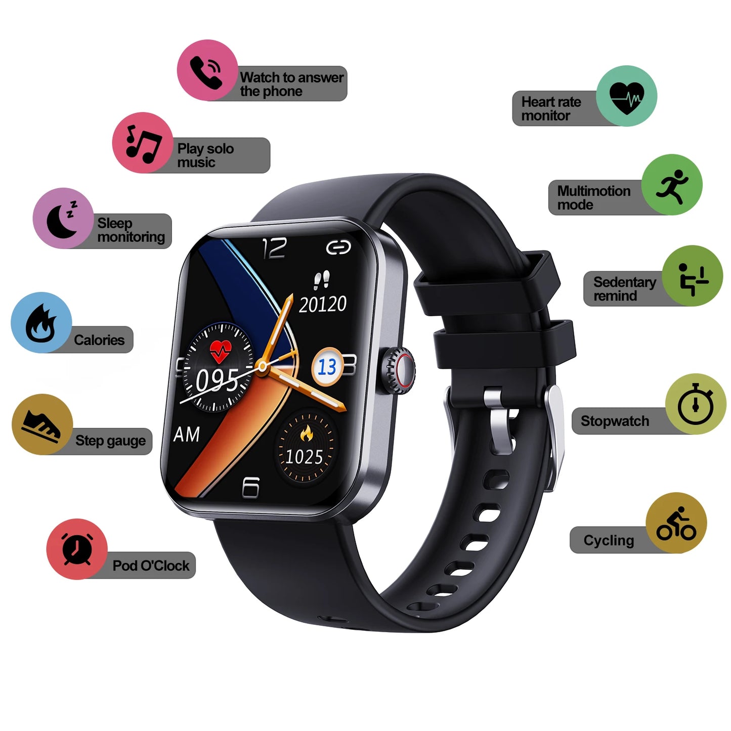 Wholesale Hot Sale Fashion Ladies Outdoor Sport Smart Watch Relogio Smartwatch for Men and Women