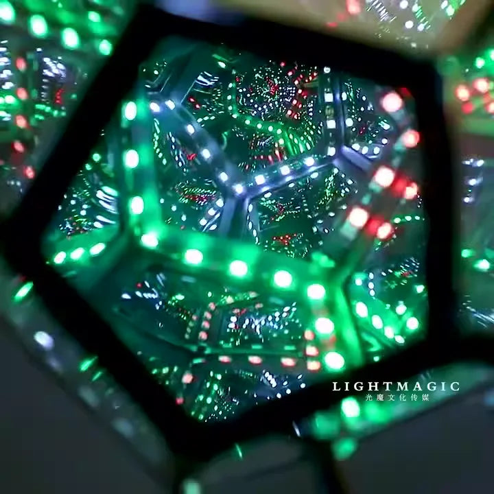 HoneyFly LED Dodecahedron Light 5V 5W Color Changing Creative Dazzling Atmosphere Lamp USB Remote Control Bar Disco
